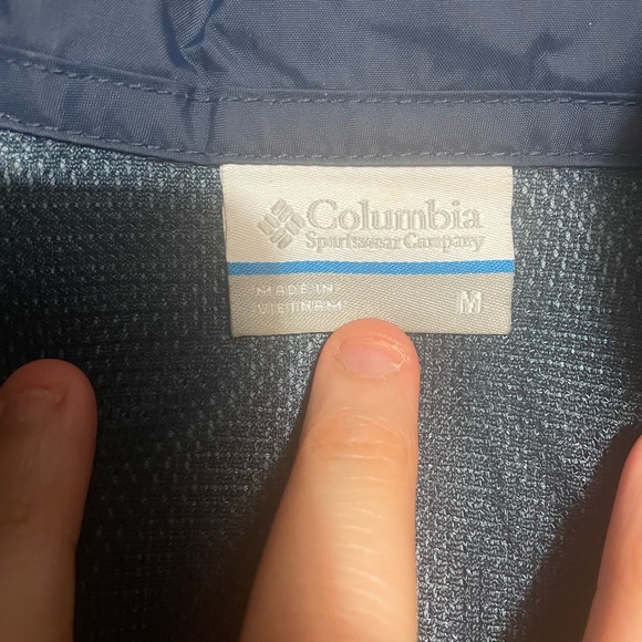 Columbia Navy Blue Windbreaker Omni-tech - Picture 2 of 6